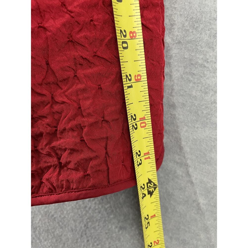 Chico's 3 (US XL 16) Red Jacket Long Sleeve Open Front Pockets Textured Lined - Picture 11 of 11